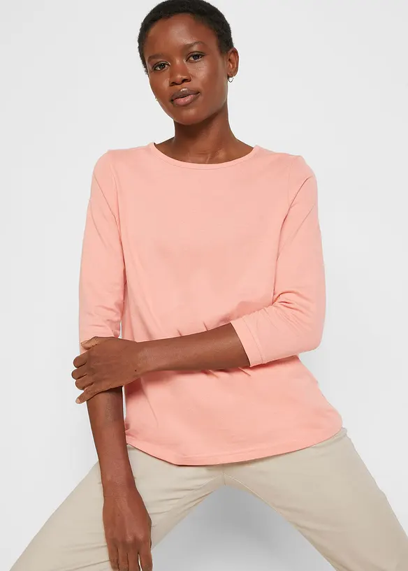 Bonprix Rundhals-Shirt (5er Pack), ¾-Arm