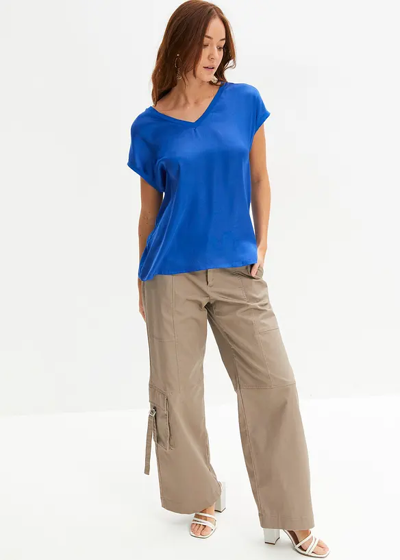 Bonprix Shirt Mit Satineinsatz