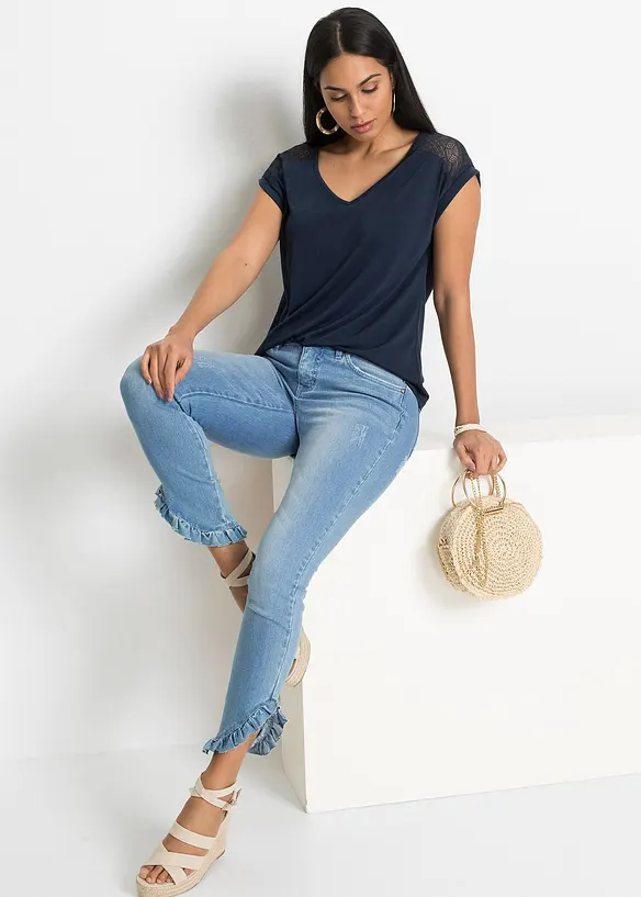 Bonprix Shirt Mit Spitze