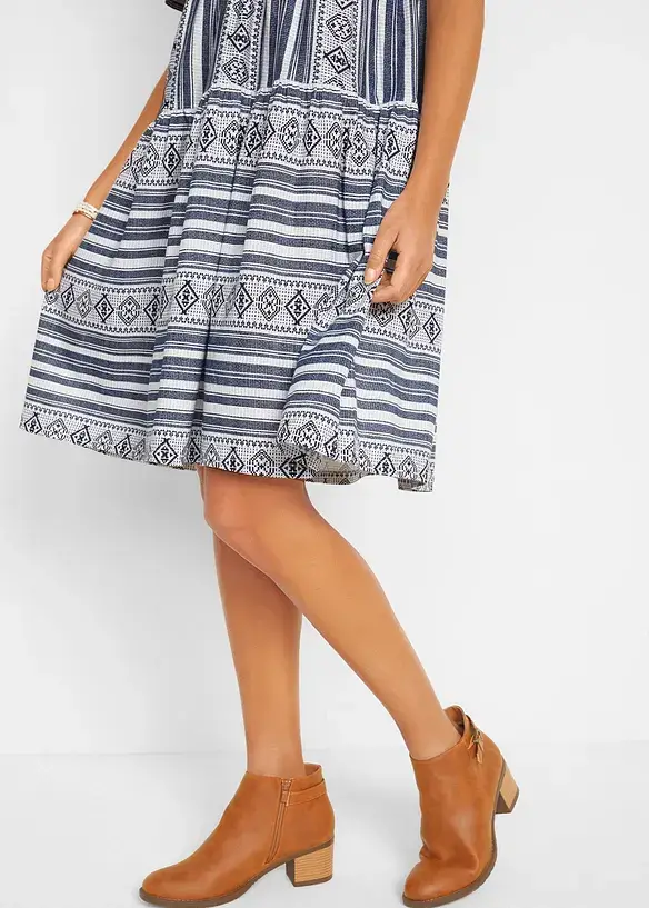 Bonprix Shirtkleid, Kurzarm, Bedruckt