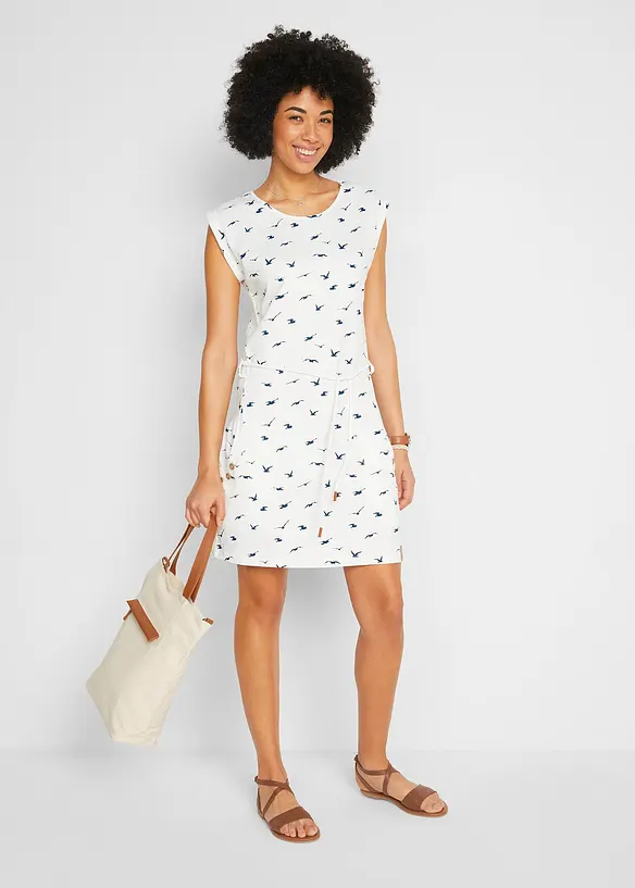 Bonprix Shirtkleid Mit Flügelärmeln Und Druck