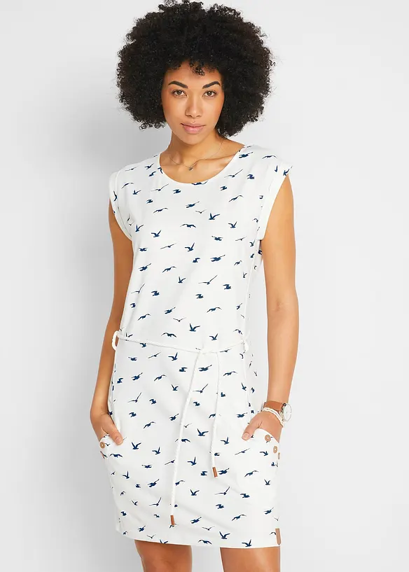 Bonprix Shirtkleid Mit Flügelärmeln Und Druck