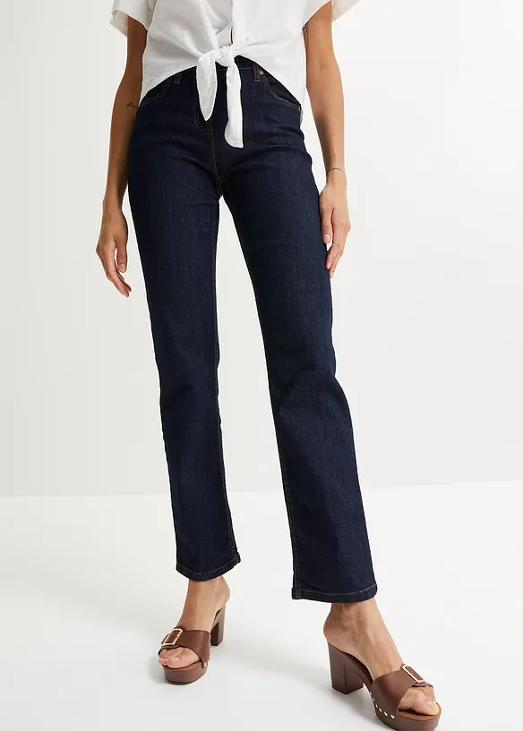 Bonprix Straight Jeans High Waist, Stretch