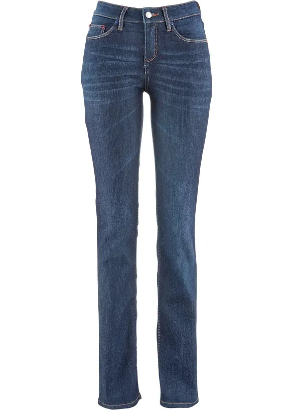 bonprix Straight Jeans Mid Waist, Stretch