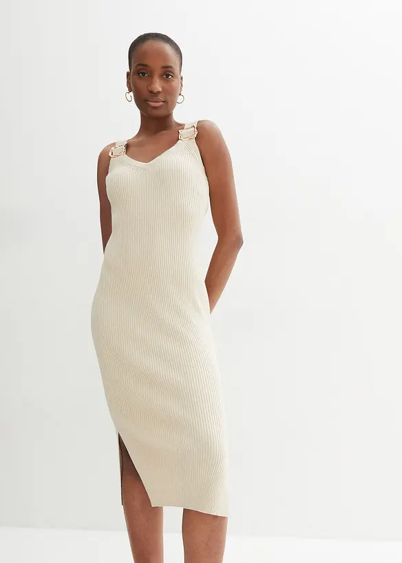 Bonprix Strickkleid Mit Seidenanteil