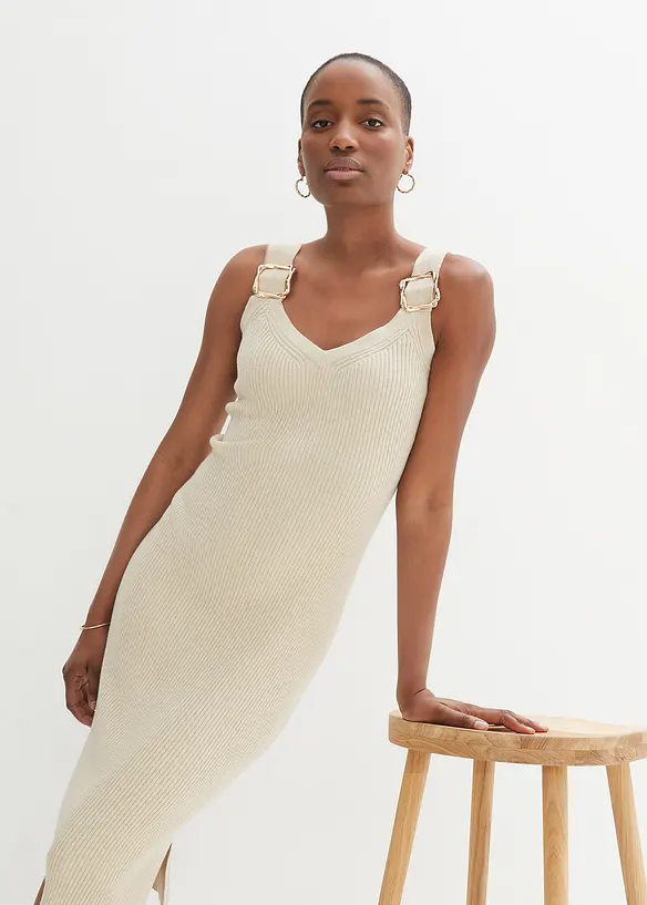 Bonprix Strickkleid Mit Seidenanteil