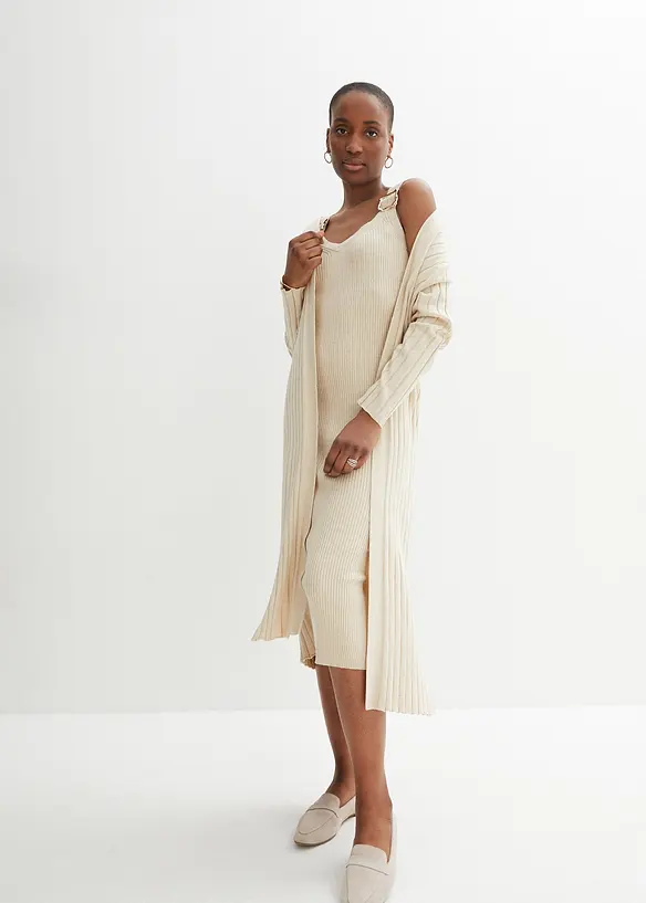 Bonprix Strickkleid Mit Seidenanteil