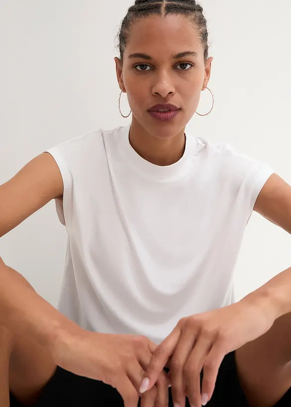 Bonprix T-Shirt Mit Stehkragen, Kurzarm