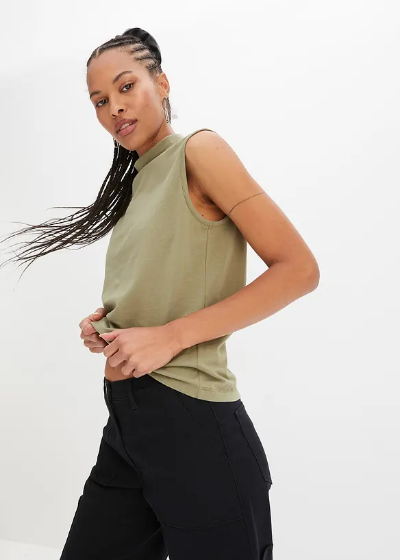 Bonprix Top Mit Turtleneck Aus Bio-Baumwolle