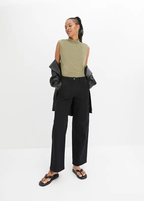 Bonprix Top Mit Turtleneck Aus Bio-Baumwolle