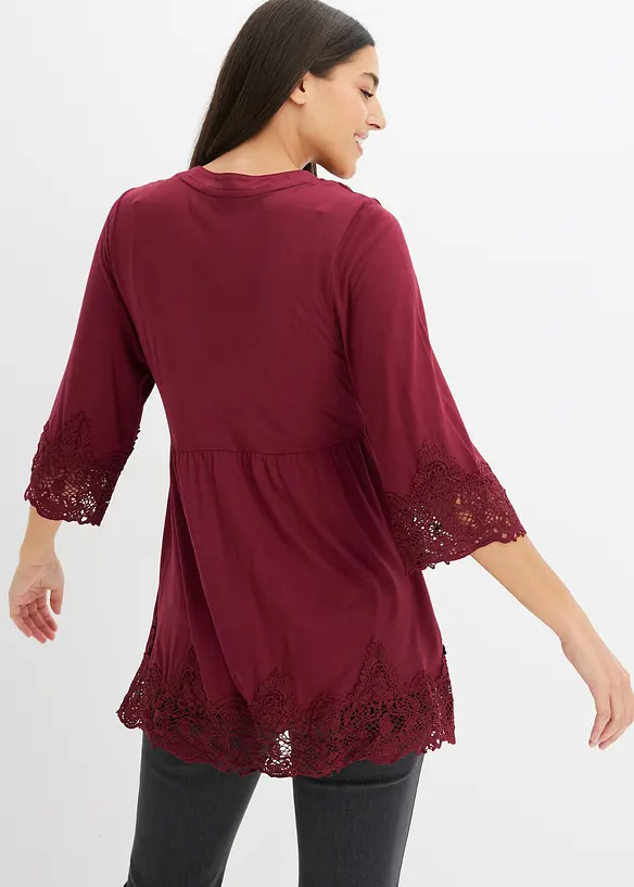 Bonprix Tunika-Shirt Mit Spitze