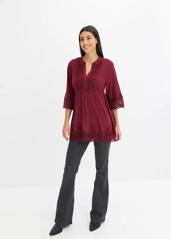 Bonprix Tunika-Shirt Mit Spitze