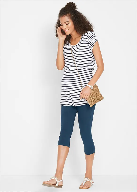 Bonprix Umstands-Leggings In Capri-Länge, 2-er Pack