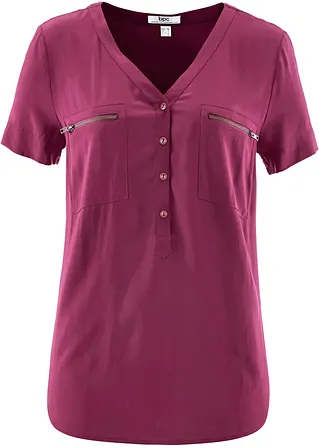 bonprix Viskose Bluse, Kurzarm