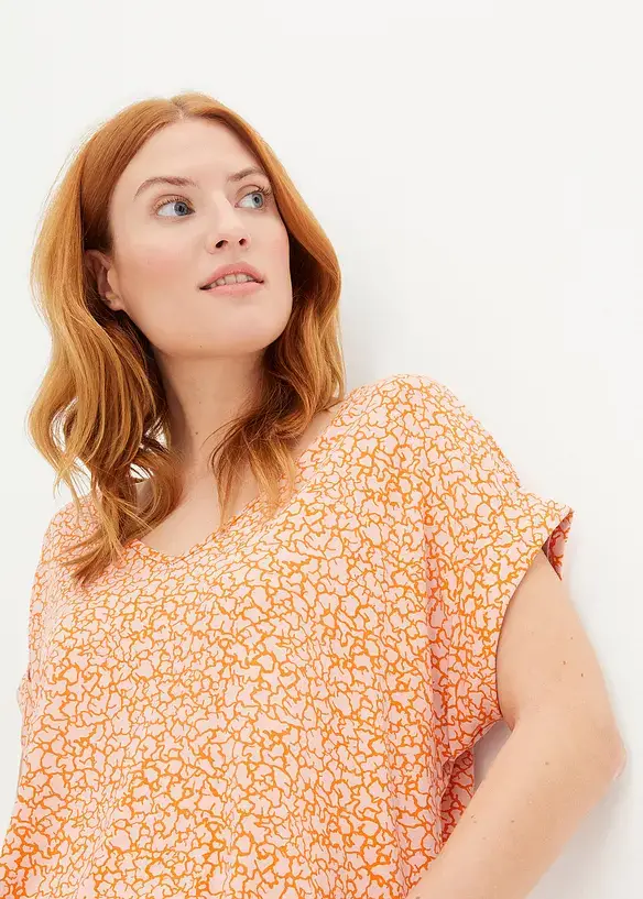 Bonprix Viskose Shirt Mit V-Ausschnitt