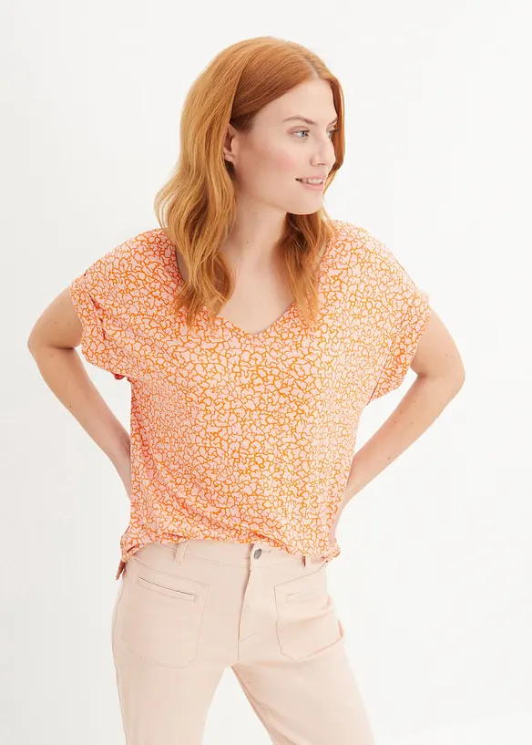 Bonprix Viskose Shirt Mit V-Ausschnitt