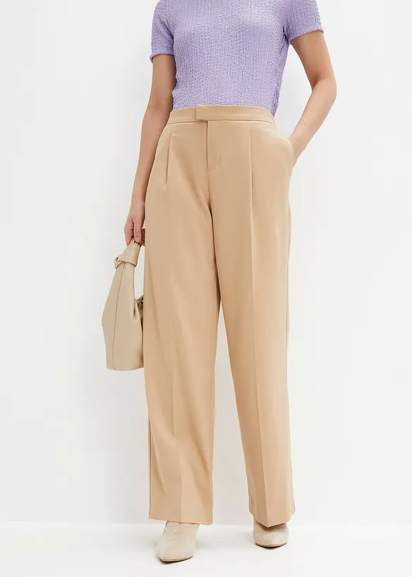 Bonprix Weite Bundfaltenhose