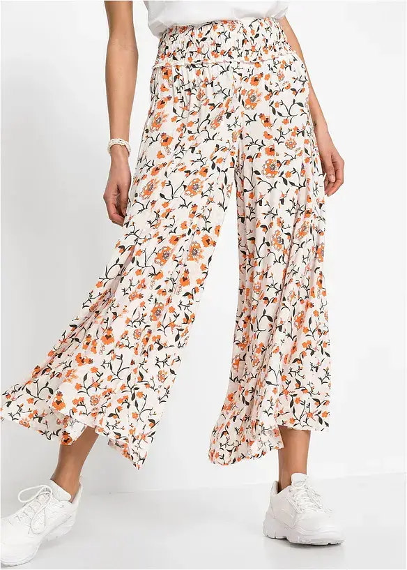 Bonprix Weite Palazzohose Mit Blumendruck