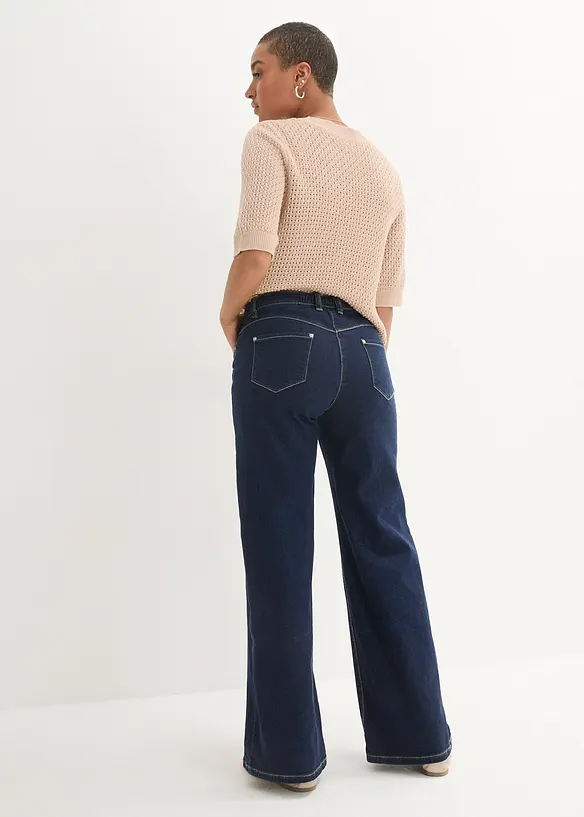 Bonprix Wide Leg Jeans Mid Waist, Culotte
