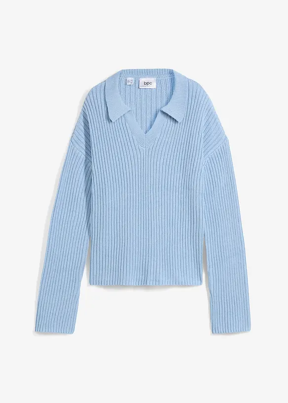 Bpc Bonprix Collection Boxy-Pullover, Mit Polokragen Und Rippe