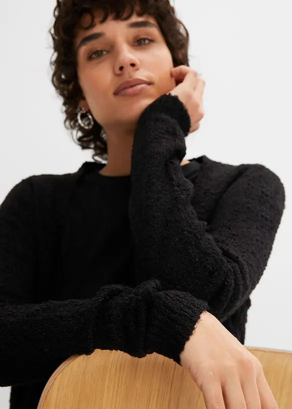 Bpc Bonprix Collection Bouclé-Longstrickjacke