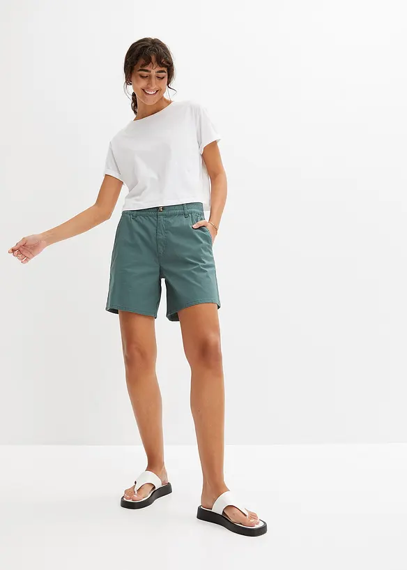 Bpc Bonprix Collection High Waist Shorts Aus Twill