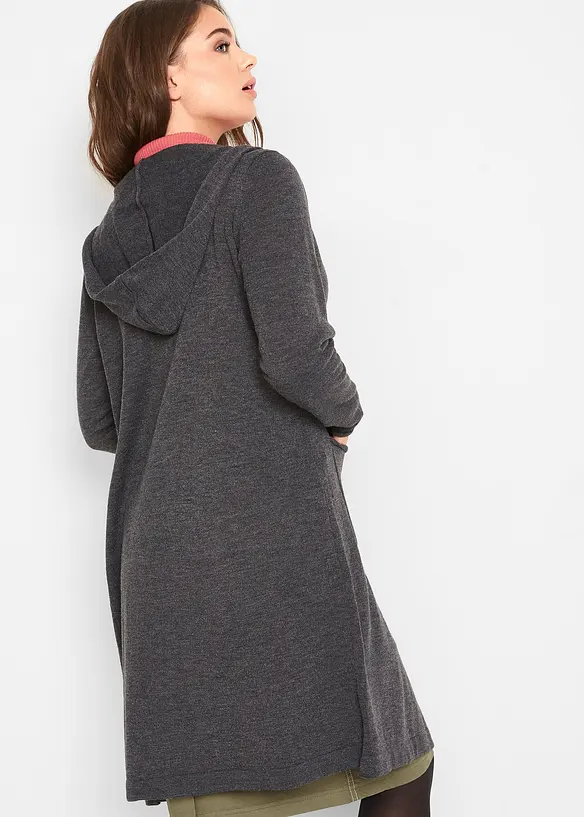 Bpc Bonprix Collection Longstrickjacke Mit Kapuze