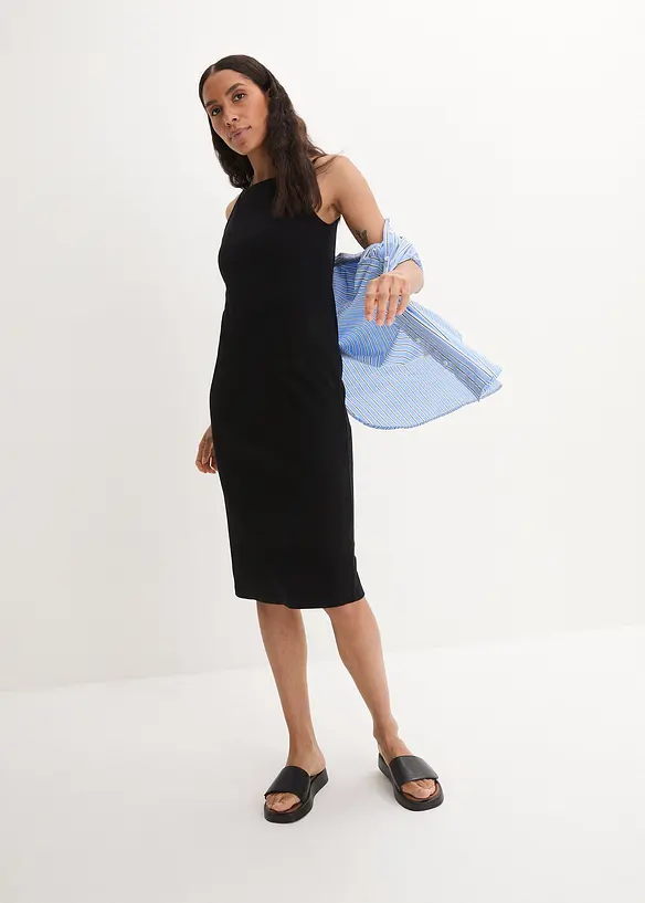 Bpc Bonprix Collection Ripp-Kleid, Hochgeschlossen