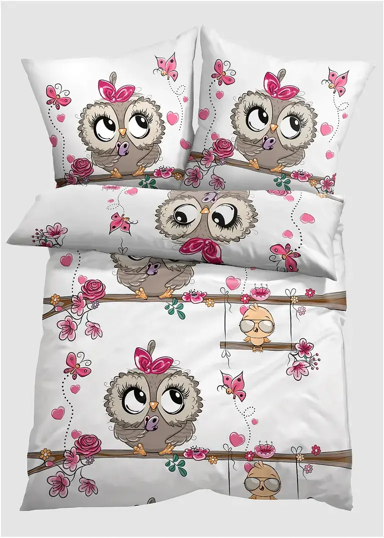 bpc living bonprix collection Bettwäsche mit Eulen