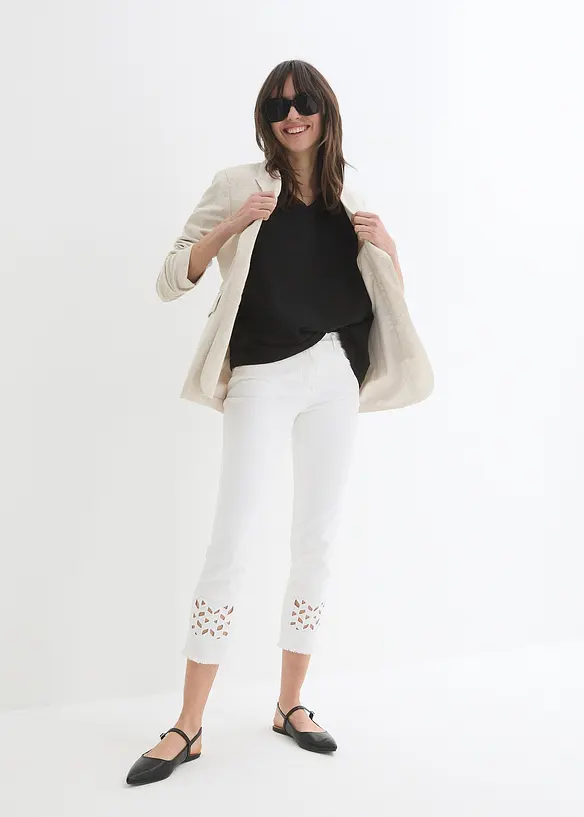 Bpc Selection 7/8-Jeans Mit Stickerei