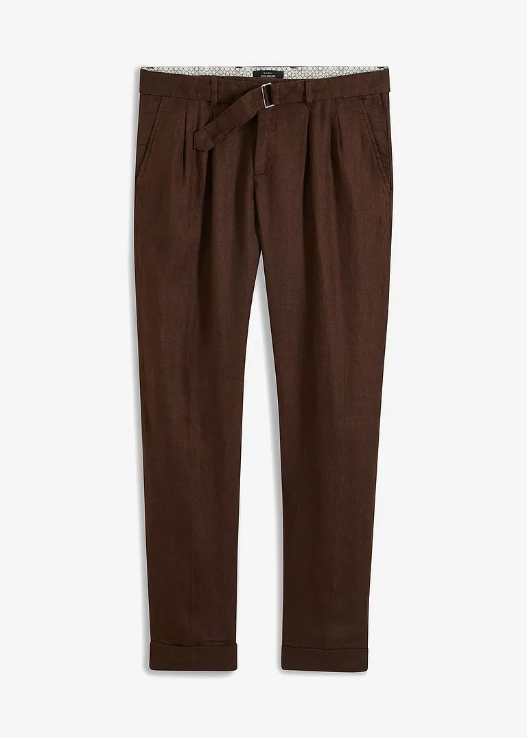 Bpc Selection Leinenhose Mit Bundfalte Und Gürtel