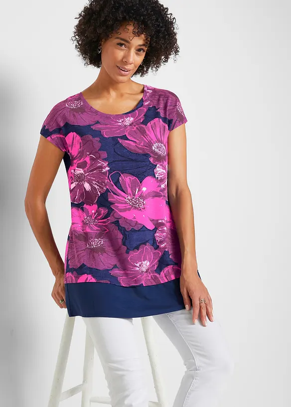 Bpc Selection Long-Shirt Mit Chiffon