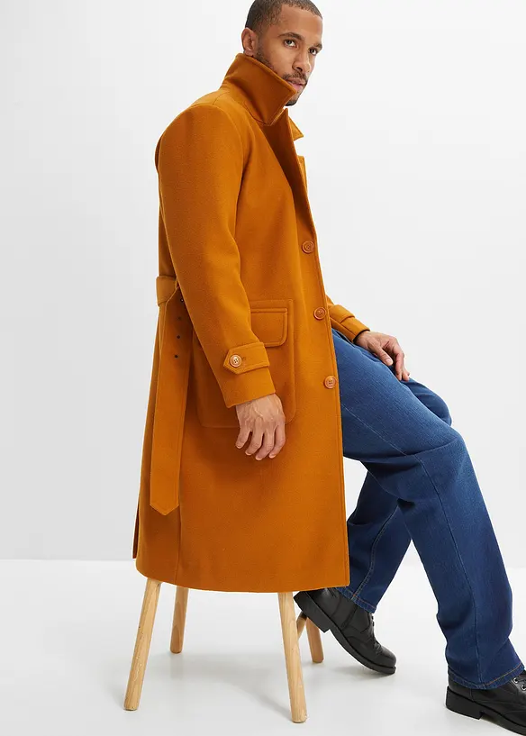 Bpc Selection Mantel In Wolloptik Mit Gürtel