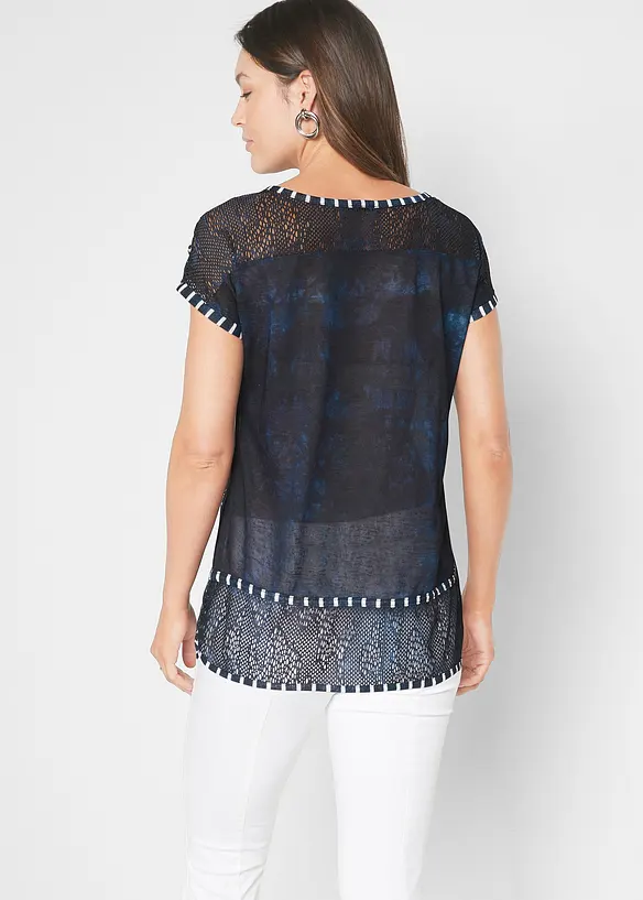 Bpc Selection Shirt Mit Batikeffekt Und Steinchen