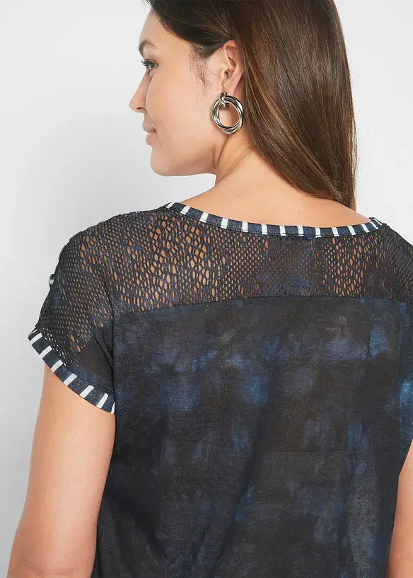 Bpc Selection Shirt Mit Batikeffekt Und Steinchen