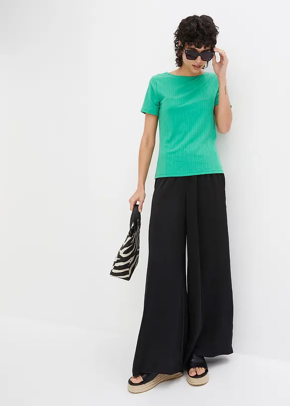 Bpc Selection Shirt Mit Rückendetail In Rib-Optik