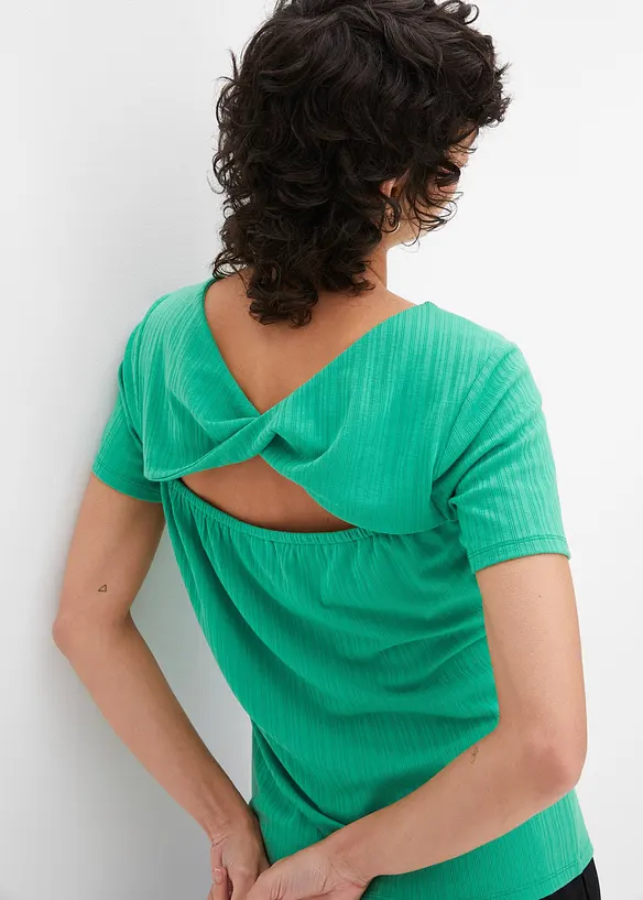 Bpc Selection Shirt Mit Rückendetail In Rib-Optik