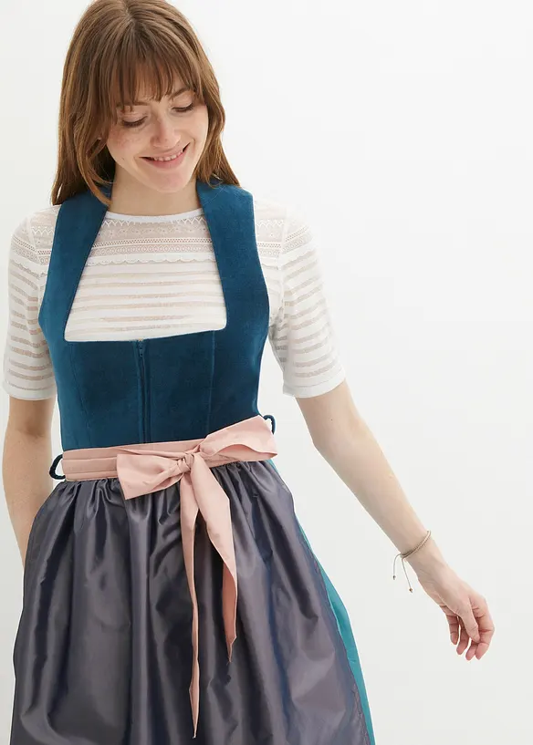 Bpc Bonprix Collection Dirndl Mit Samt In Midilänge (2-tlg.Set)
