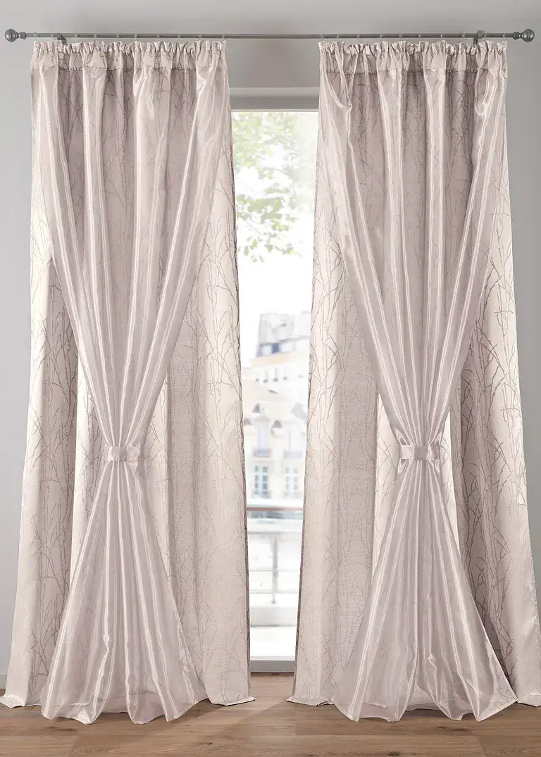 bpc living bonprix collection Doppellagige Gardine mit Raffhalter (1er Pack)