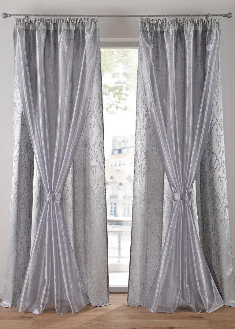 bpc living bonprix collection Doppellagige Gardine mit Raffhalter (1er Pack)