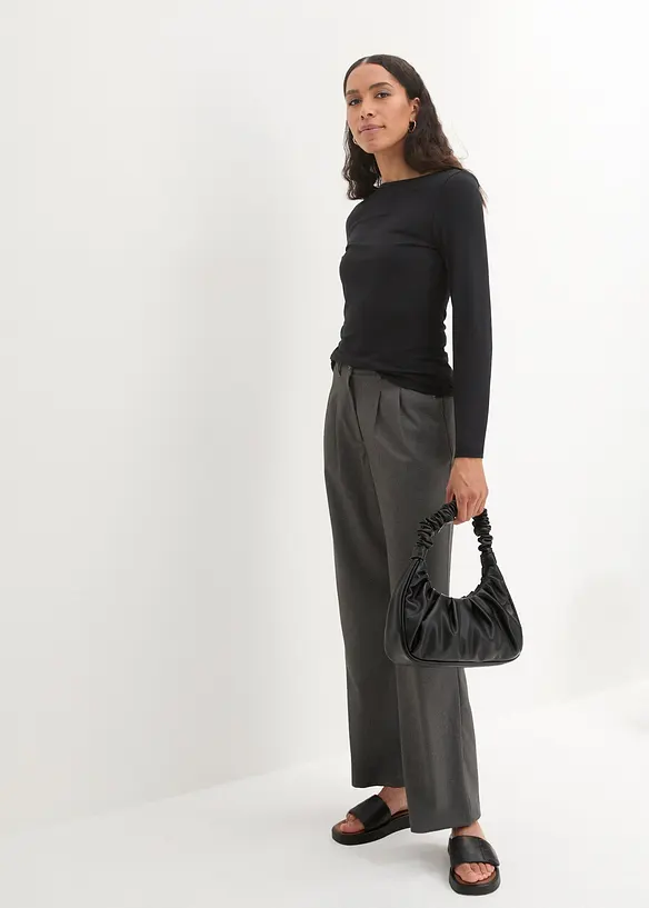 Bpc Bonprix Collection Enganliegendes Langarmshirt Mit U-Boot-Ausschnitt