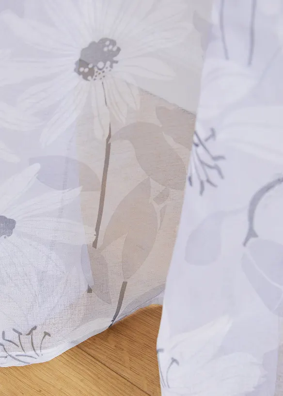 Bpc Living Bonprix Collection Gardine Mit Blütendruck (1er Pack)