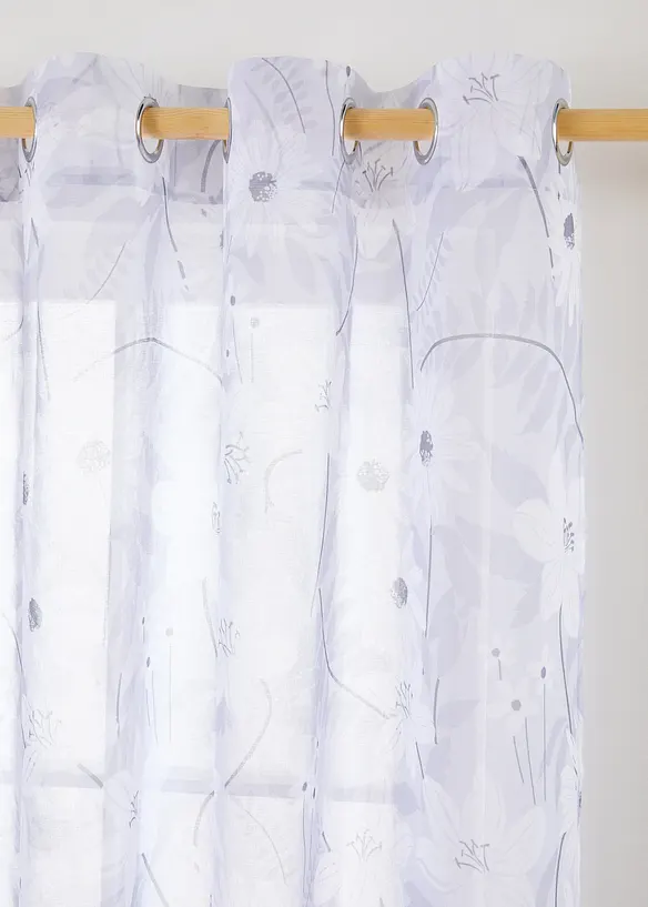 Bpc Living Bonprix Collection Gardine Mit Blütendruck (1er Pack)