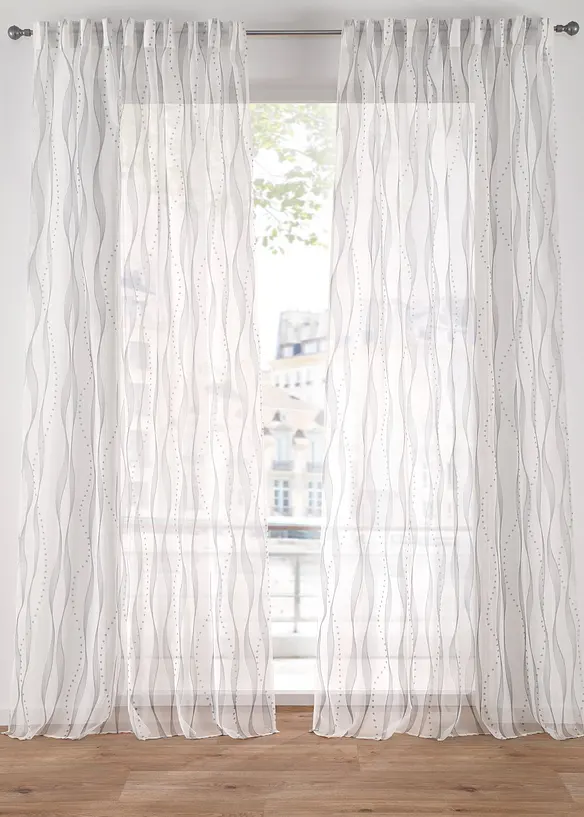 bpc living bonprix collection Gardine mit Wellendruck (1er Pack)