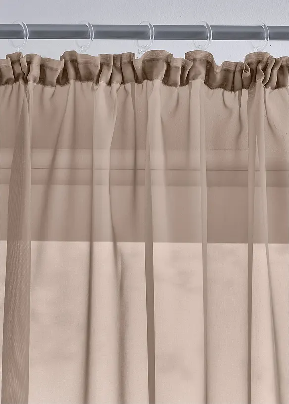 Bonprix Gardinen Einfarbig Mit Recyceltem Polyester (2er Pack)