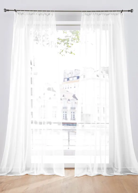 Bonprix Gardinen Einfarbig Mit Recyceltem Polyester (2er Pack)