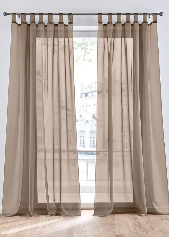 Bonprix Gardinen Einfarbig Mit Recyceltem Polyester (2er Pack)