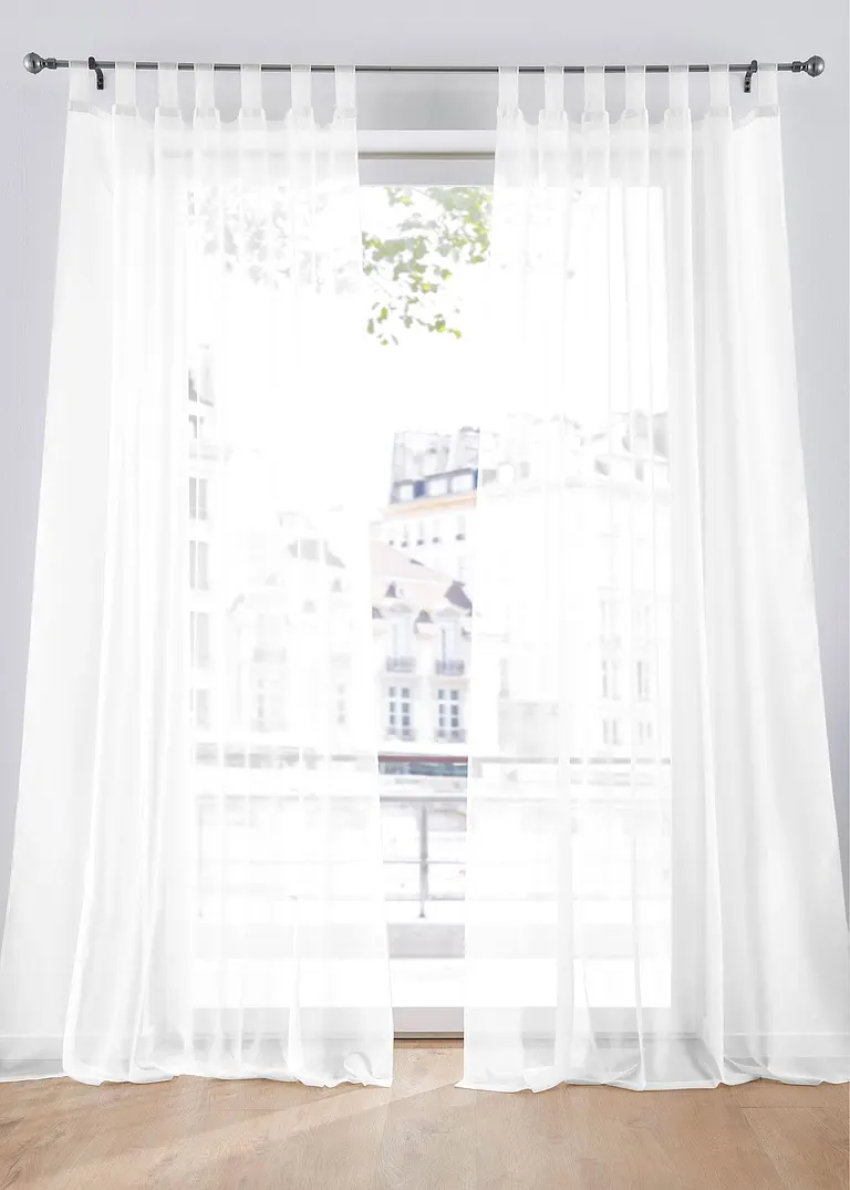 Bonprix Gardinen Einfarbig Mit Recyceltem Polyester (2er Pack)