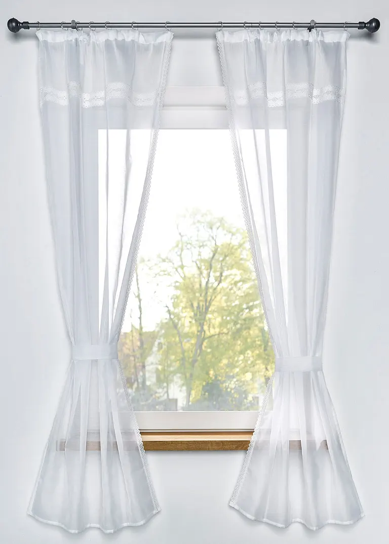 bpc living bonprix collection Gardinen mit Raffhalter (2er Pack )