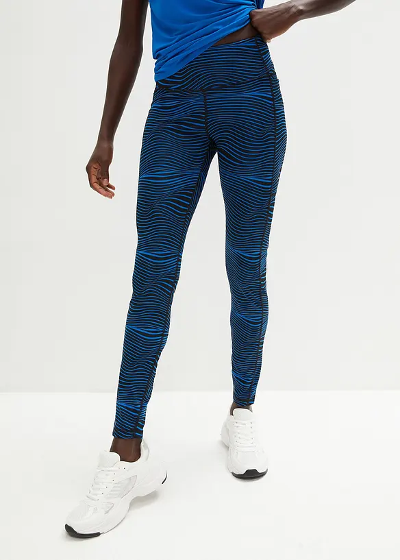 Bonprix Gemusterte Sport-Leggings Mit Handytasche, Schnelltrocknend